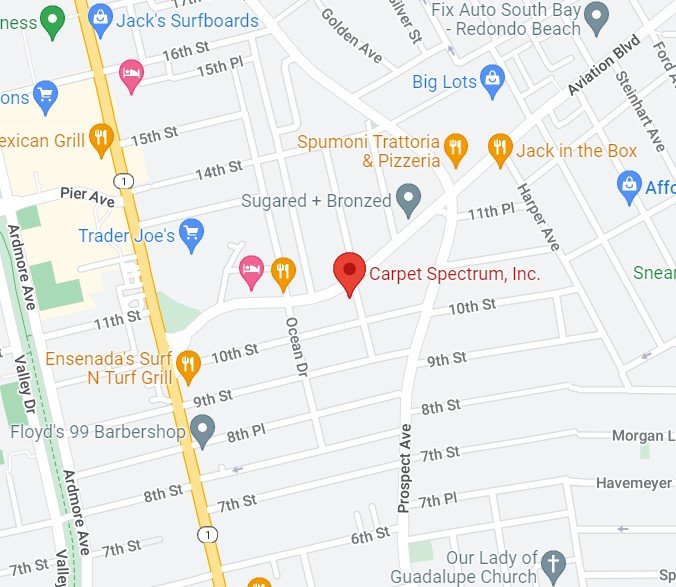 Map to Carpet Spectrum location in Hermosa Beach, CA