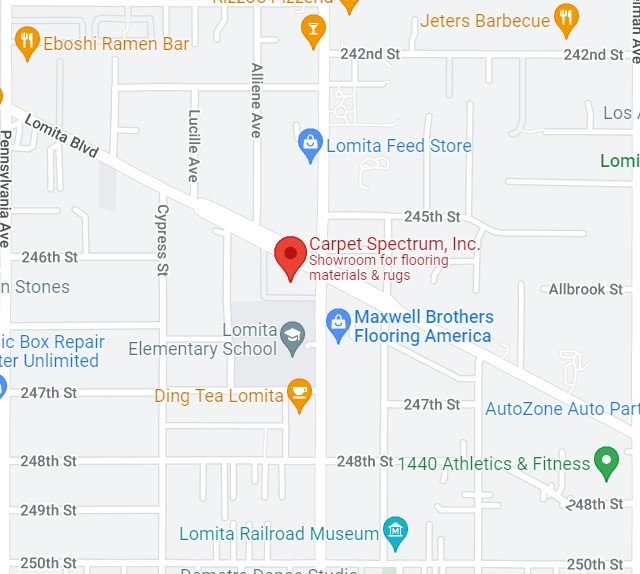 Map to Carpet Spectrum location in Lomita, CA
