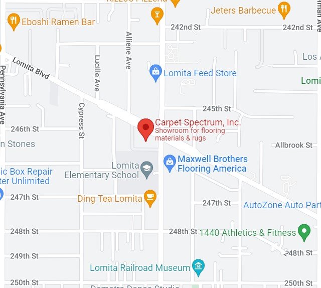 Map to Carpet Spectrum location in Lomita, CA